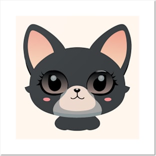 Cute Black Cat - Halloween Posters and Art